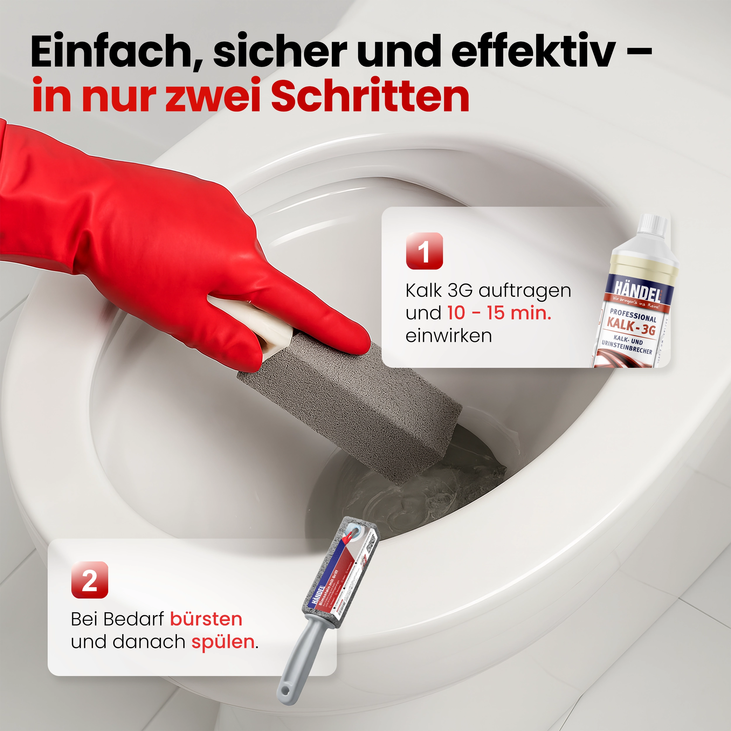 Kalk 3G - Urinsteinentferner | 1L | Entfernt hartnäckige Kalkflecken und Ablagerungen