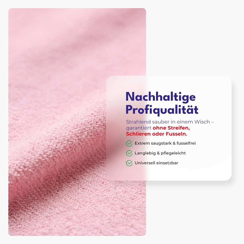 Microfasertuch | Rot | Universelle Reinigung | Frottee Oberfläche