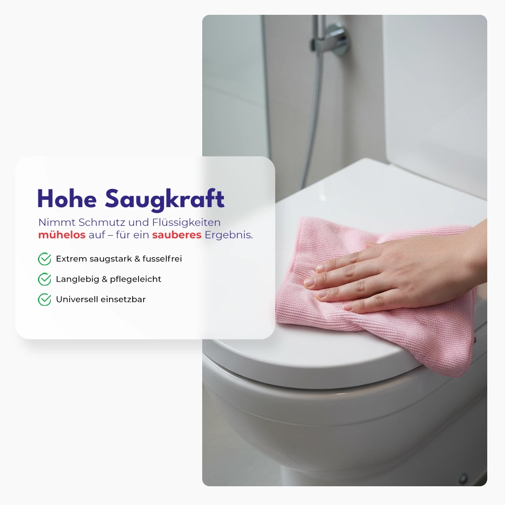 Microfasertuch | Rot | Universelle Reinigung | Frottee Oberfläche