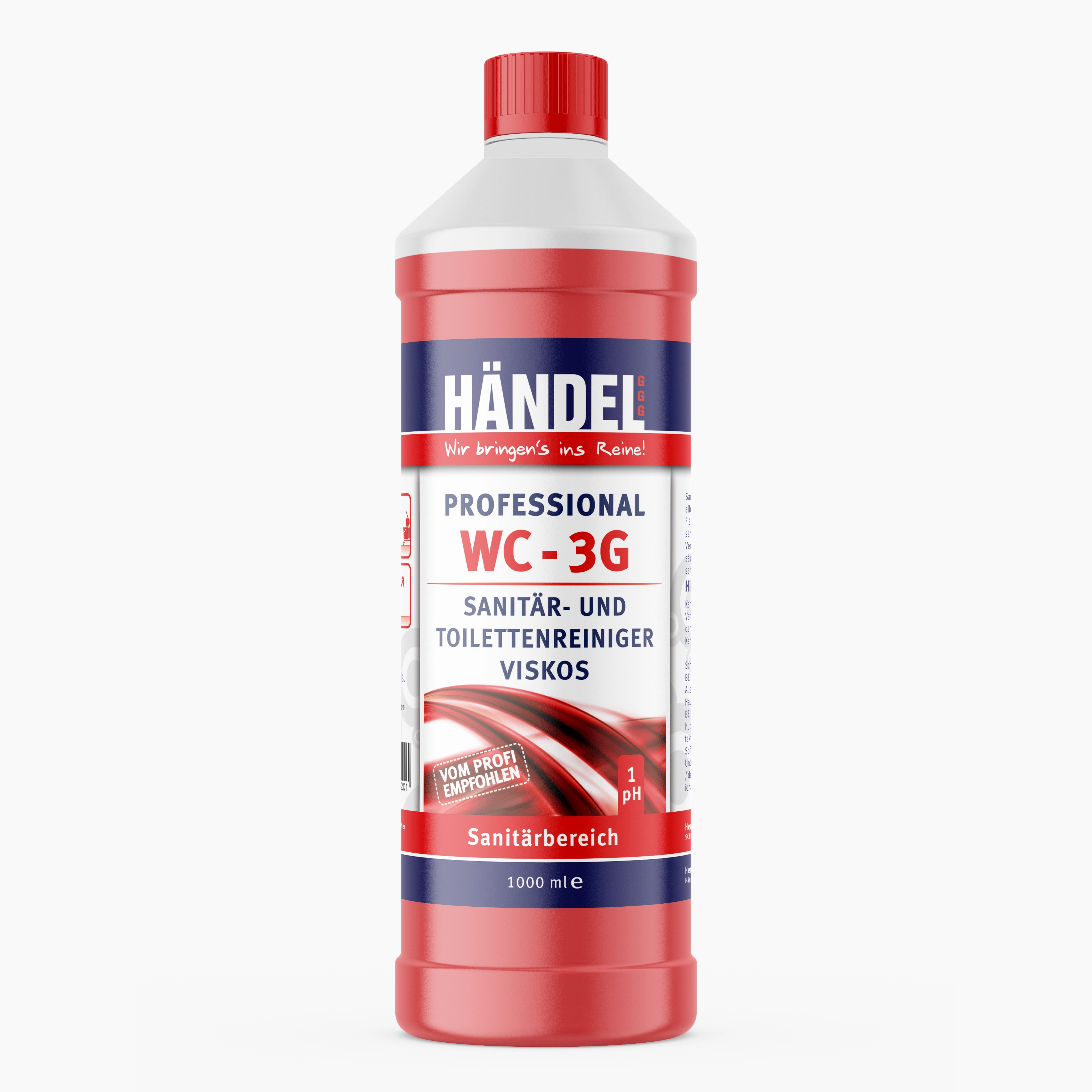WC 3G - Viskoser Toilettenreiniger | 1L | Effizienter WC Reiniger für Bad und WC mit Methansulfonsäure